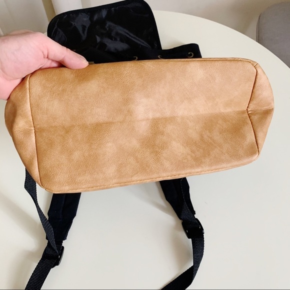 DSW Black Canvas Drawstring w/ Buckle Backpack - Picture 6 of 8